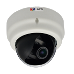 ACTI E66A 1.3MP Indoor Dome with Basic WDR, SLLS, Vari-focal lens