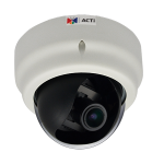 ACTi E65A 3MP Indoor Dome with D/N, IR, Superior WDR, Vari-focal lens